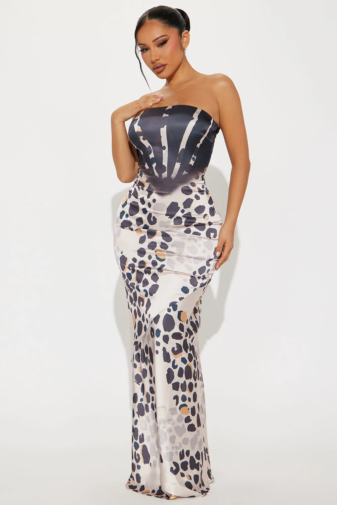 Kendall Tube Maxi Dress - Leopard sold by Fashion Nova