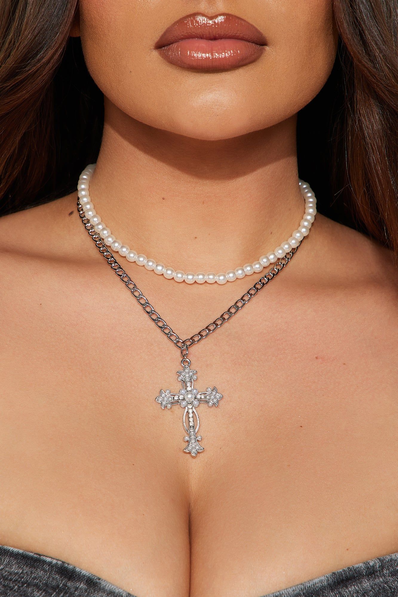 Good Girl Gone Bad Necklace - Silver sold by Fashion Nova