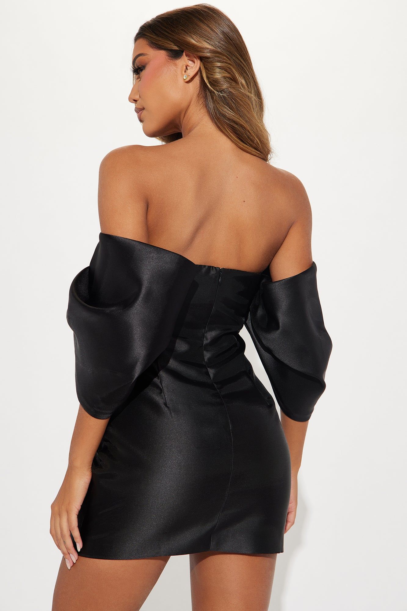 Allison Taffeta Mini Dress - Black sold by Fashion Nova product image thumbnail 3