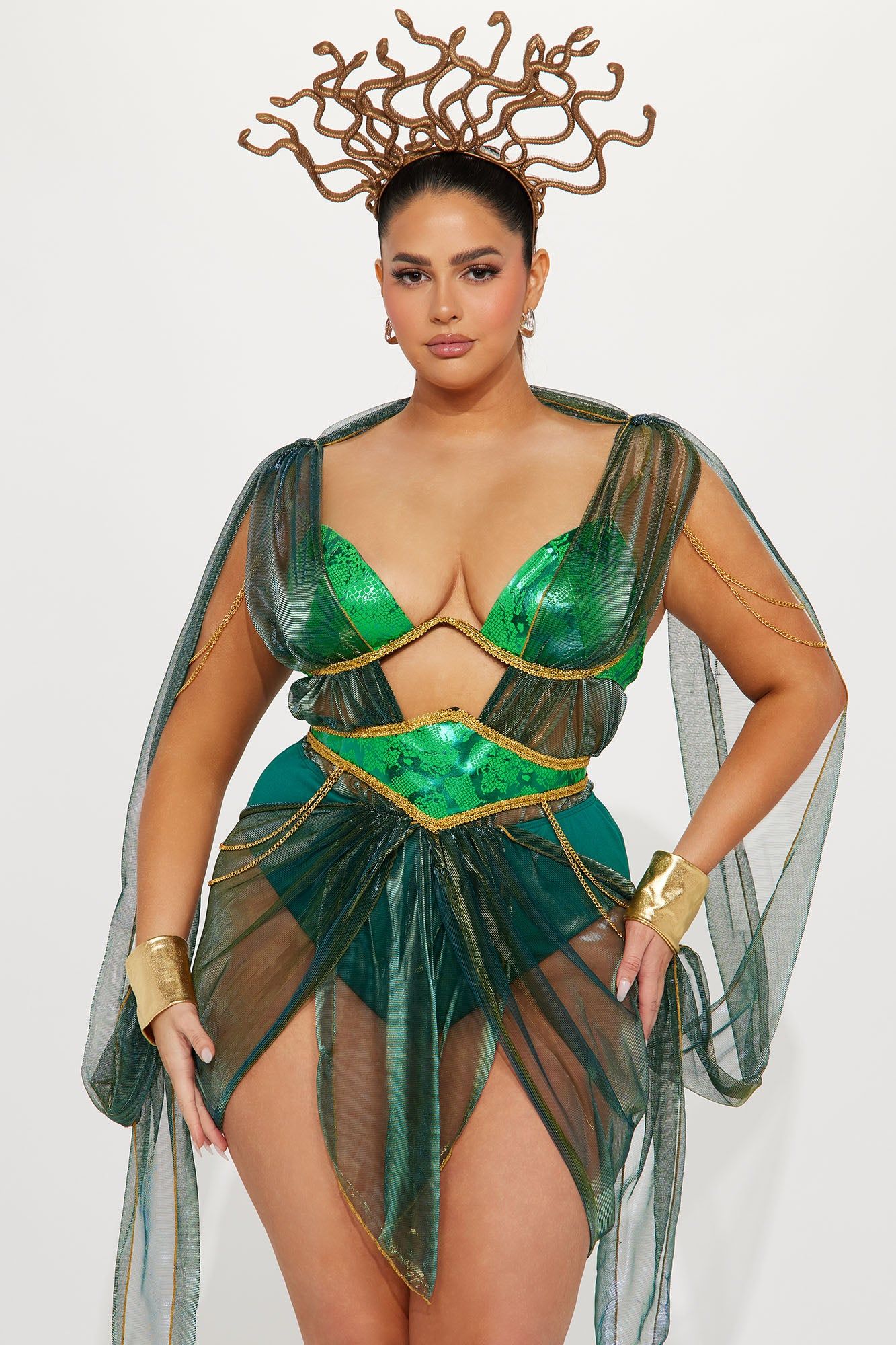 Serpent Queen 3 Piece Costume Set - Green/combo sold by Fashion Nova product image thumbnail 7