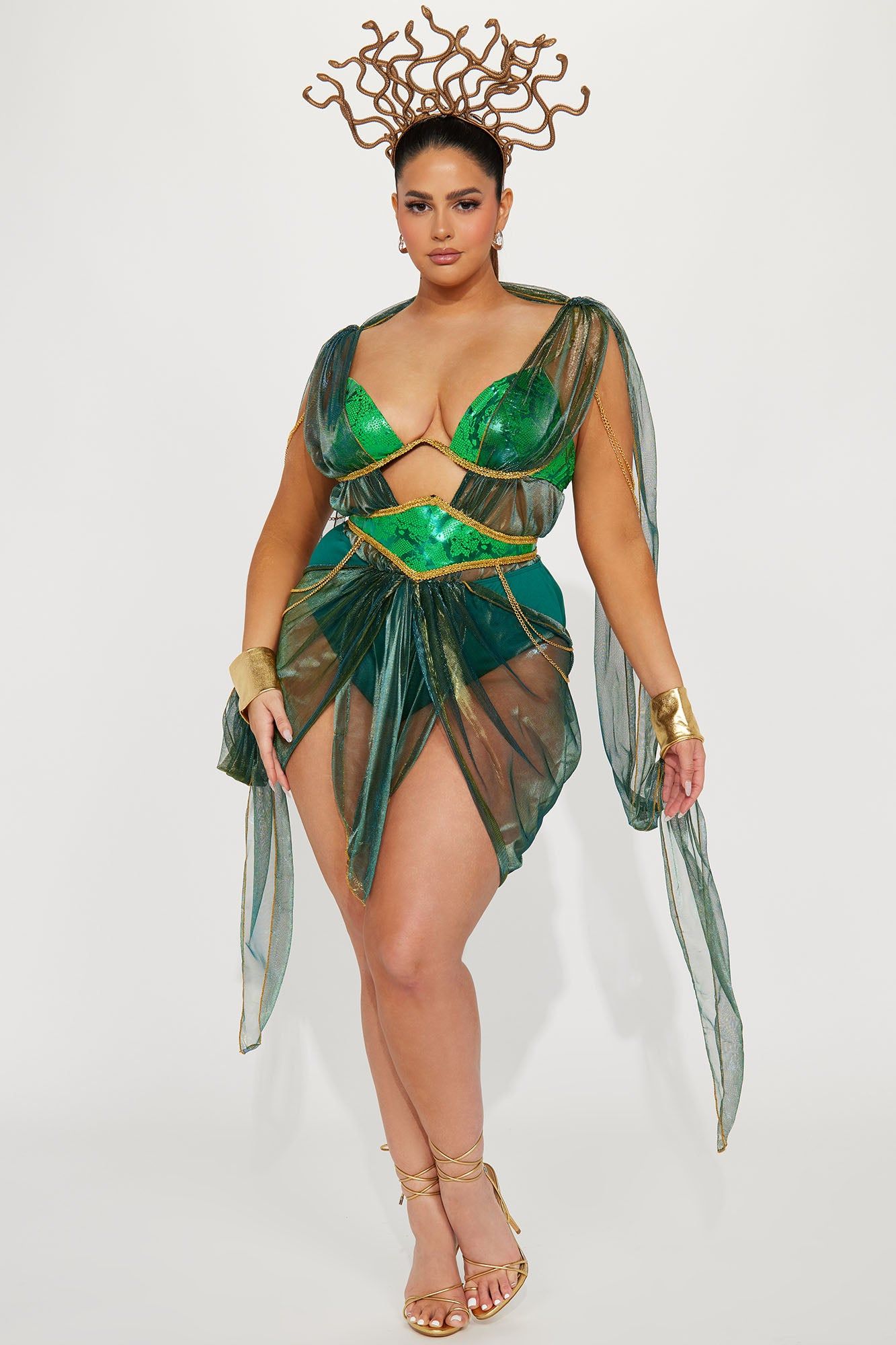 Serpent Queen 3 Piece Costume Set - Green/combo sold by Fashion Nova product image thumbnail 6