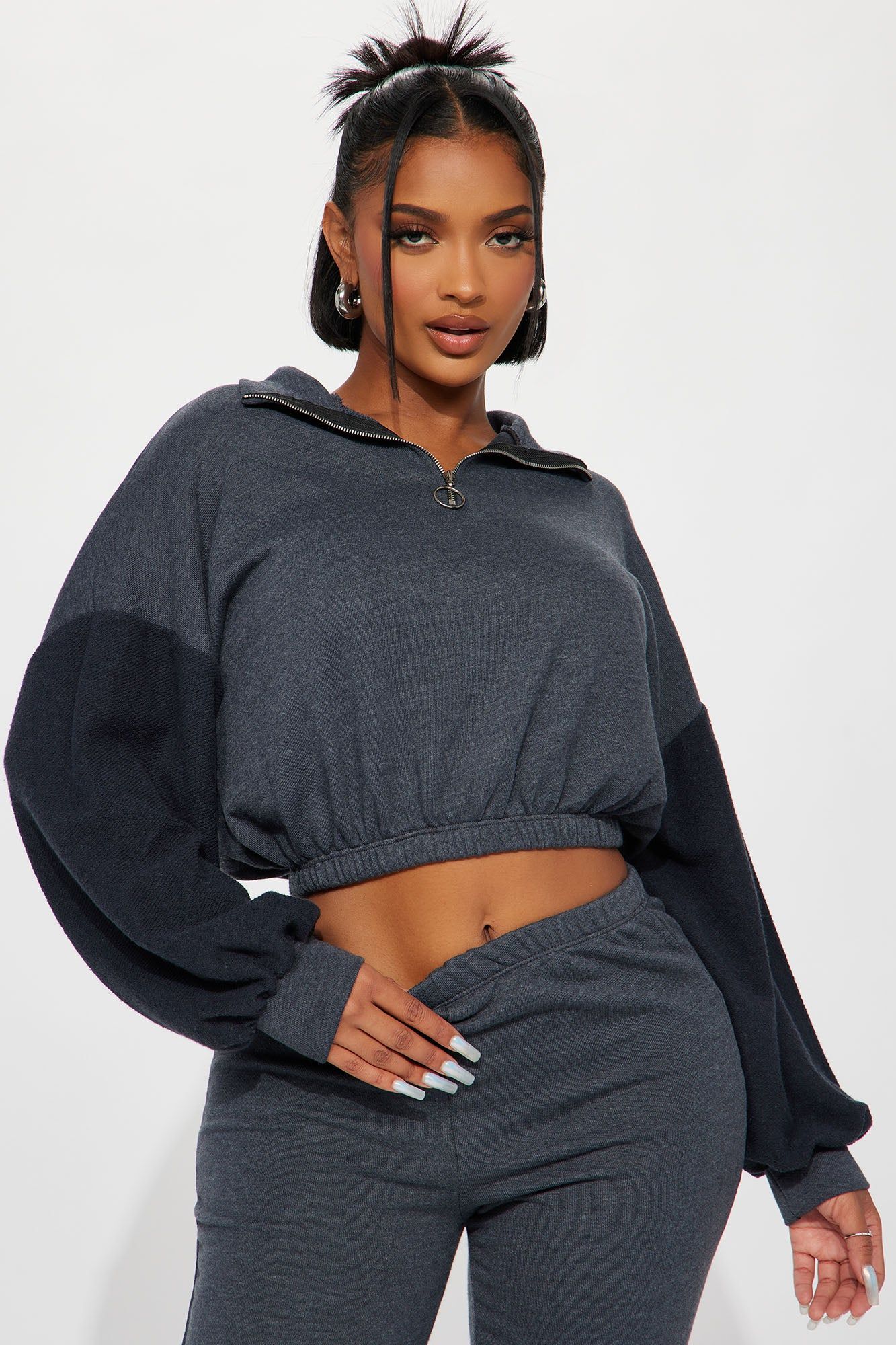 Never Leaving Jogger Set - Grey sold by Fashion Nova product image thumbnail 2