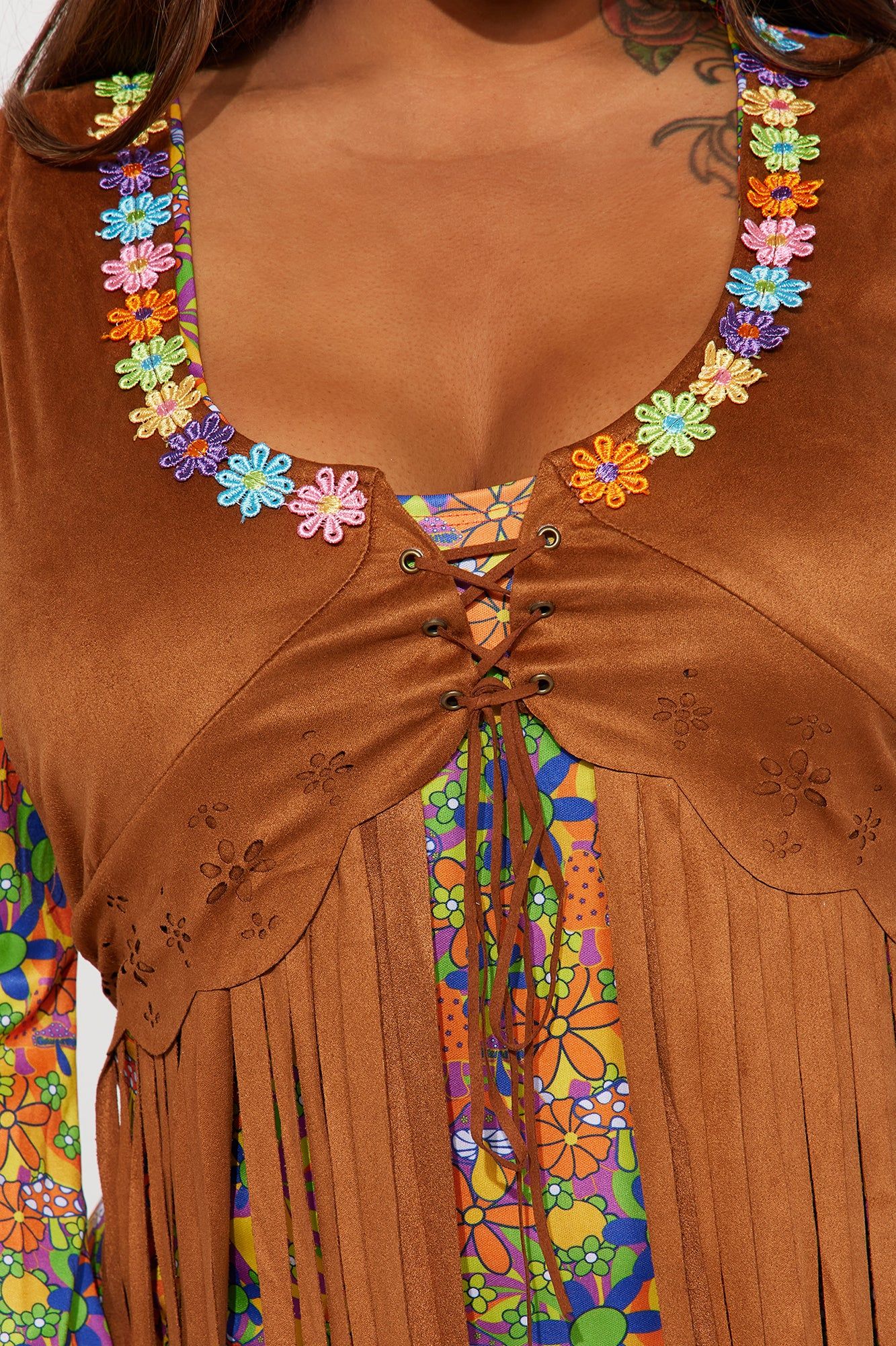 Flower Power Cutie 2 Piece Costume Set - Brown/combo sold by Fashion Nova product image thumbnail 8