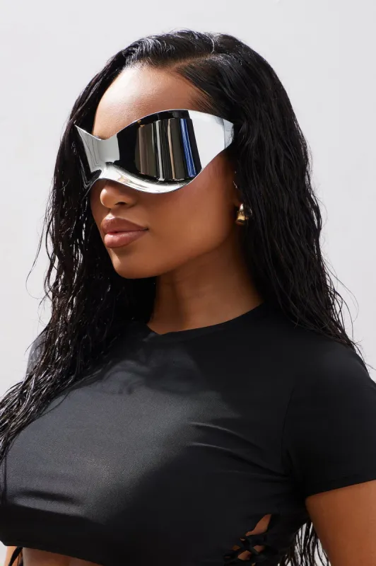 Not From This World Sunglasses - Silver sold by Fashion Nova