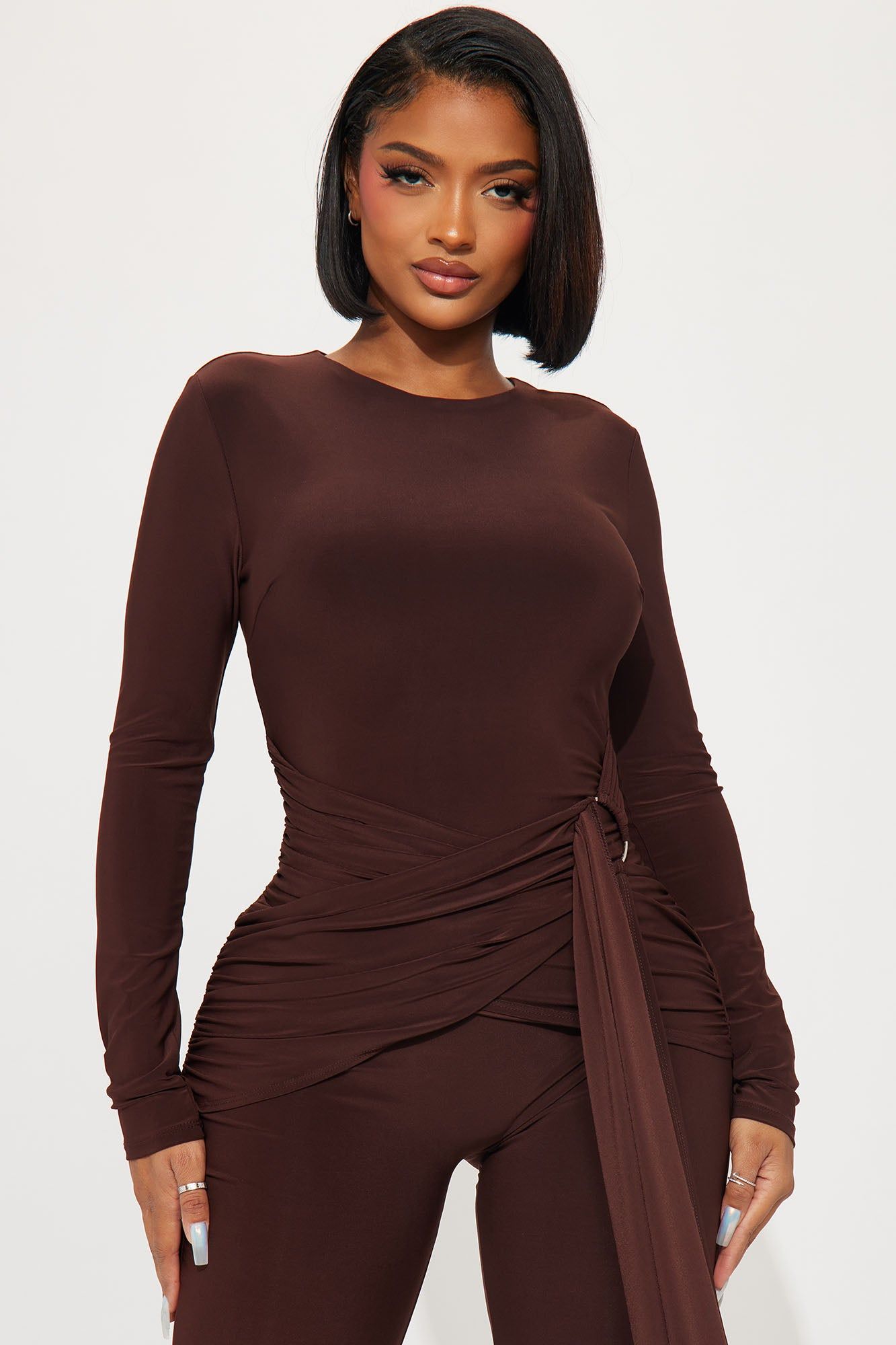 Wrapped Around You Jumpsuit - Chocolate sold by Fashion Nova product image thumbnail 2