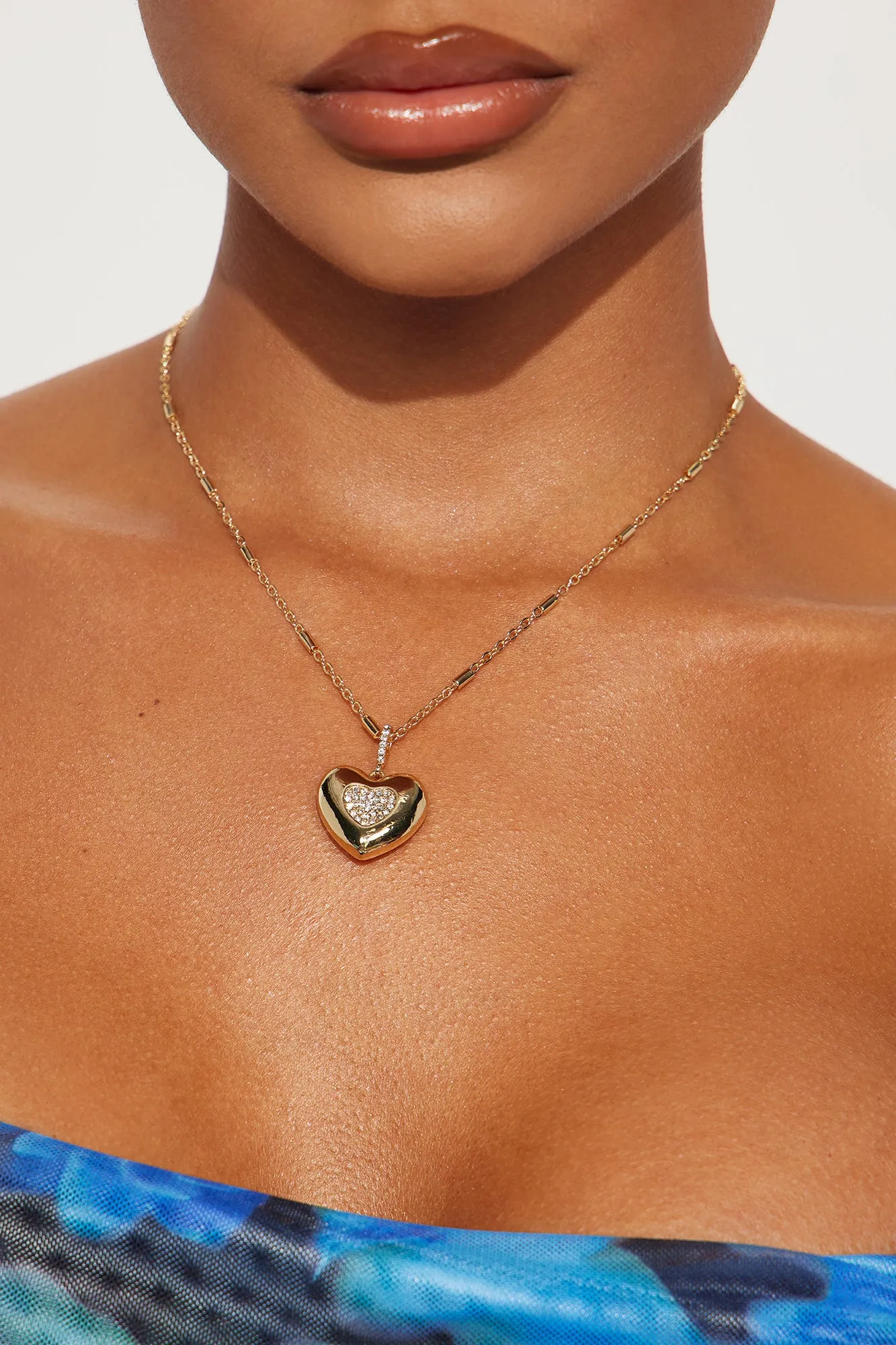 Feeling Is Right Heart Necklace - Gold sold by Fashion Nova
