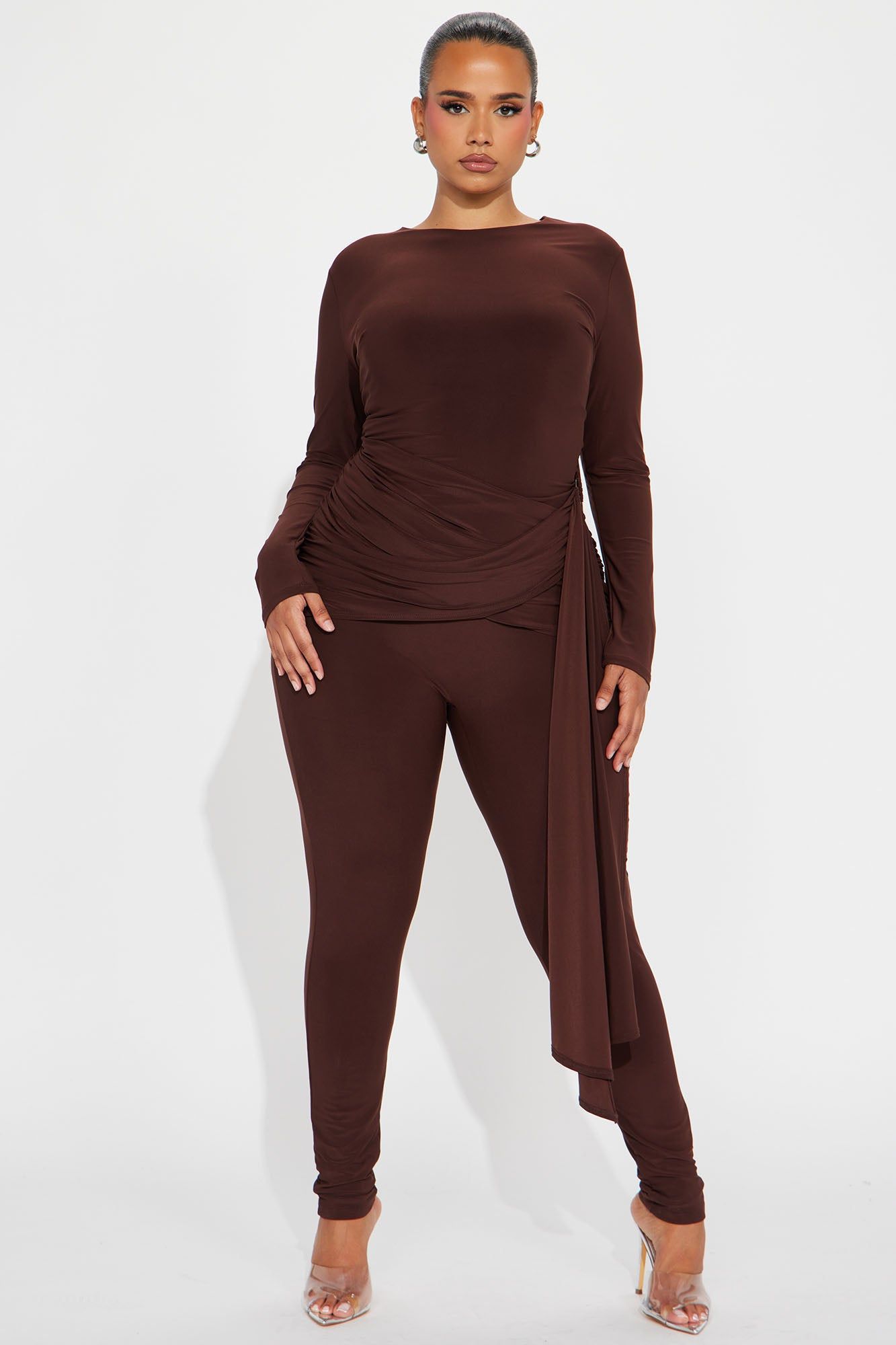 Wrapped Around You Jumpsuit - Chocolate sold by Fashion Nova product image thumbnail 4
