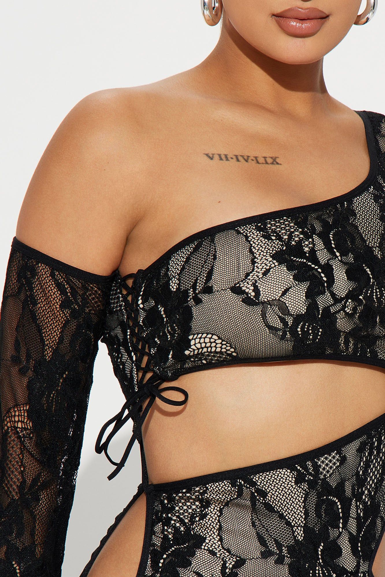 Lace Affair Mini Dress - Black sold by Fashion Nova product image thumbnail 3