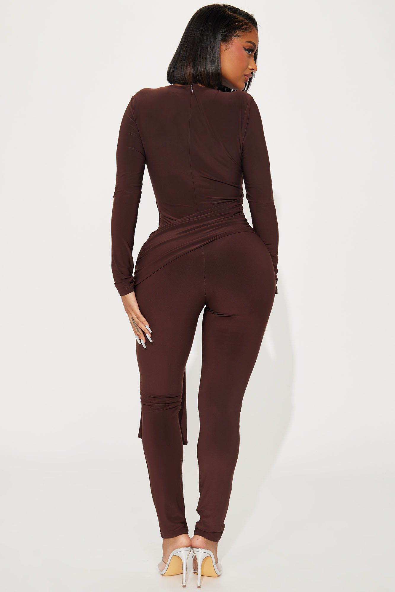 Wrapped Around You Jumpsuit - Chocolate sold by Fashion Nova product image thumbnail 3