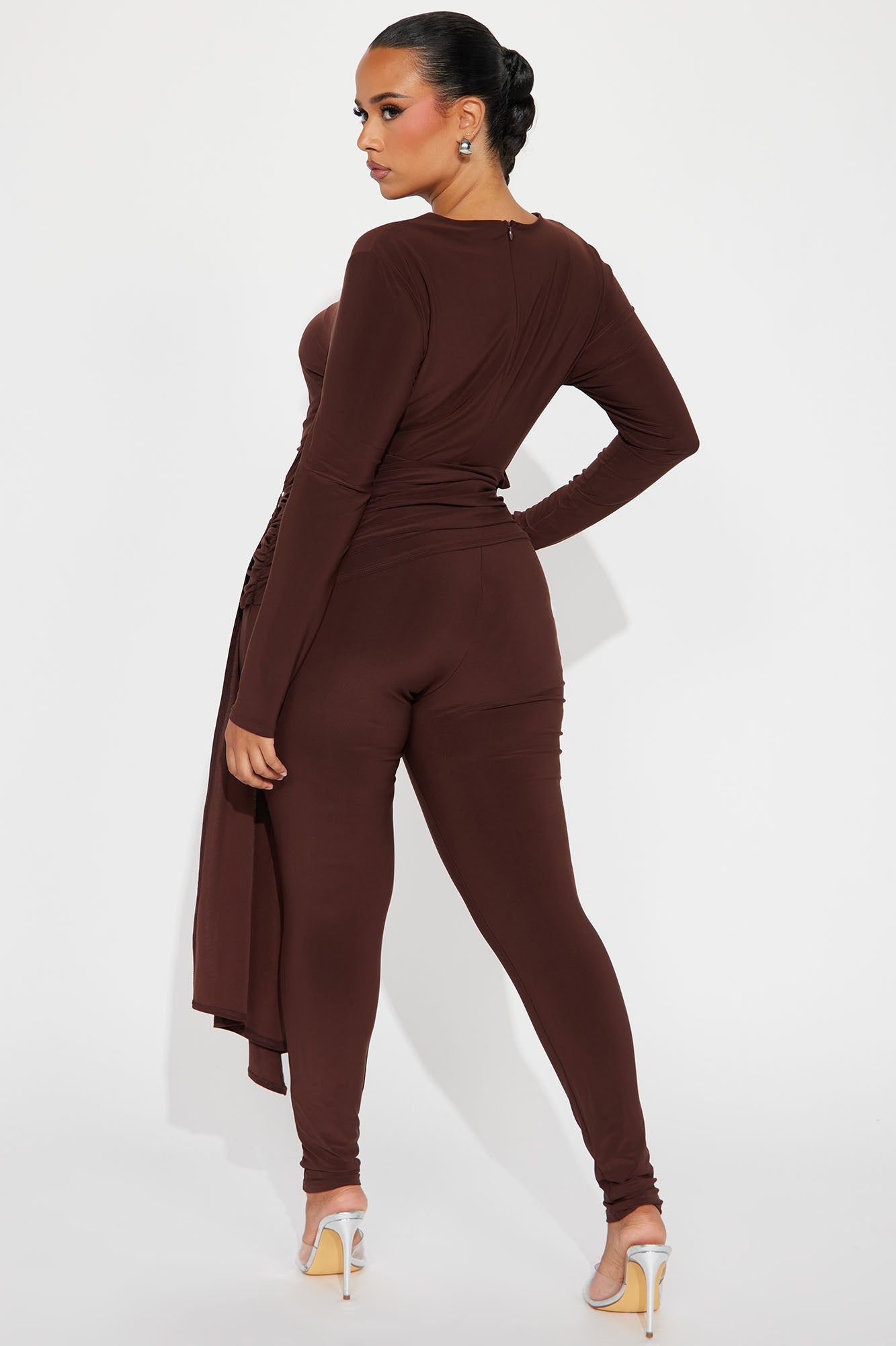 Wrapped Around You Jumpsuit - Chocolate sold by Fashion Nova product image thumbnail 6