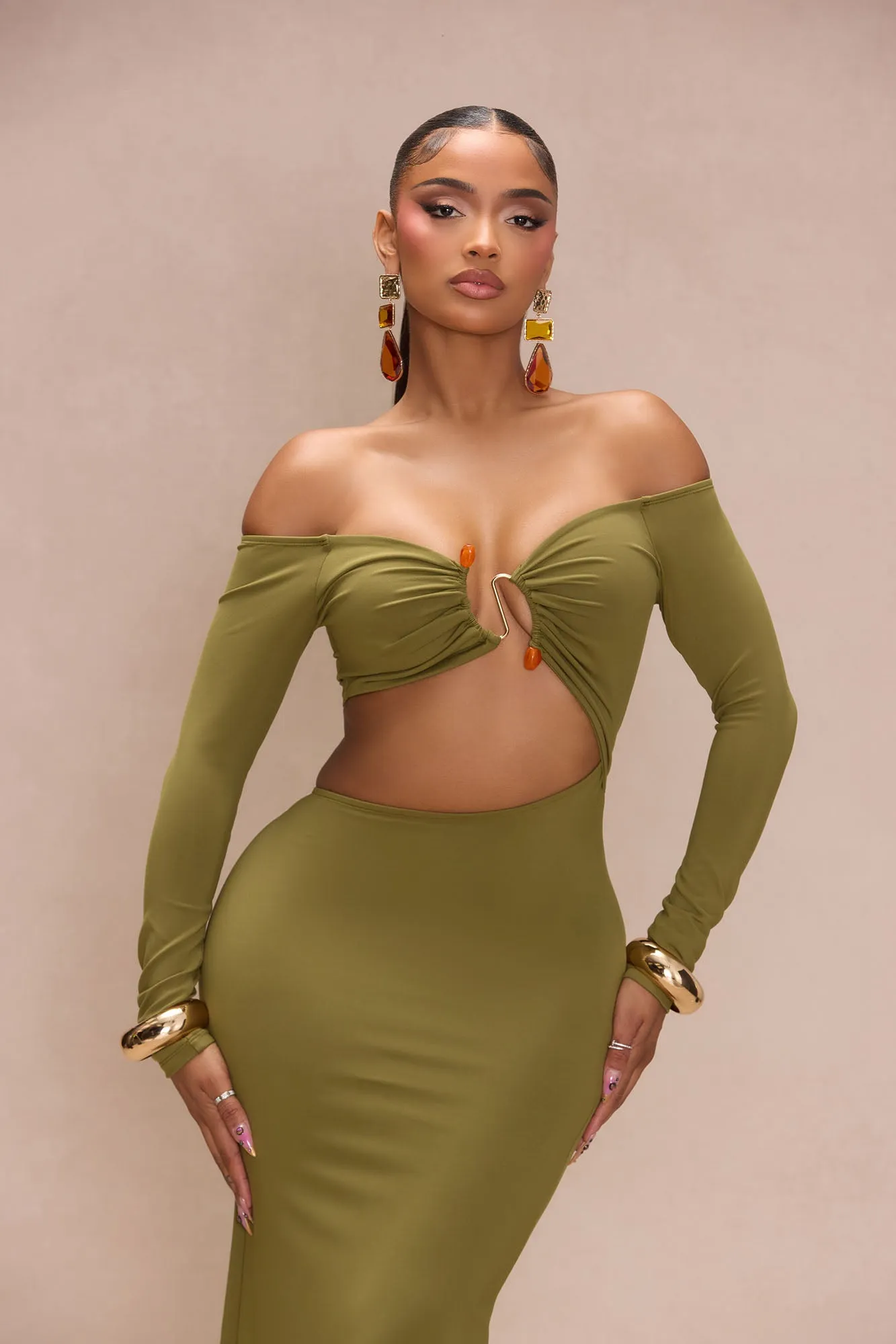 Worship Me Maxi Dress - Olive sold by Fashion Nova product image thumbnail 2