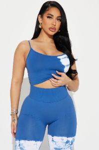 Pushing Boundaries Active Set - Blue/combo sold by Fashion Nova