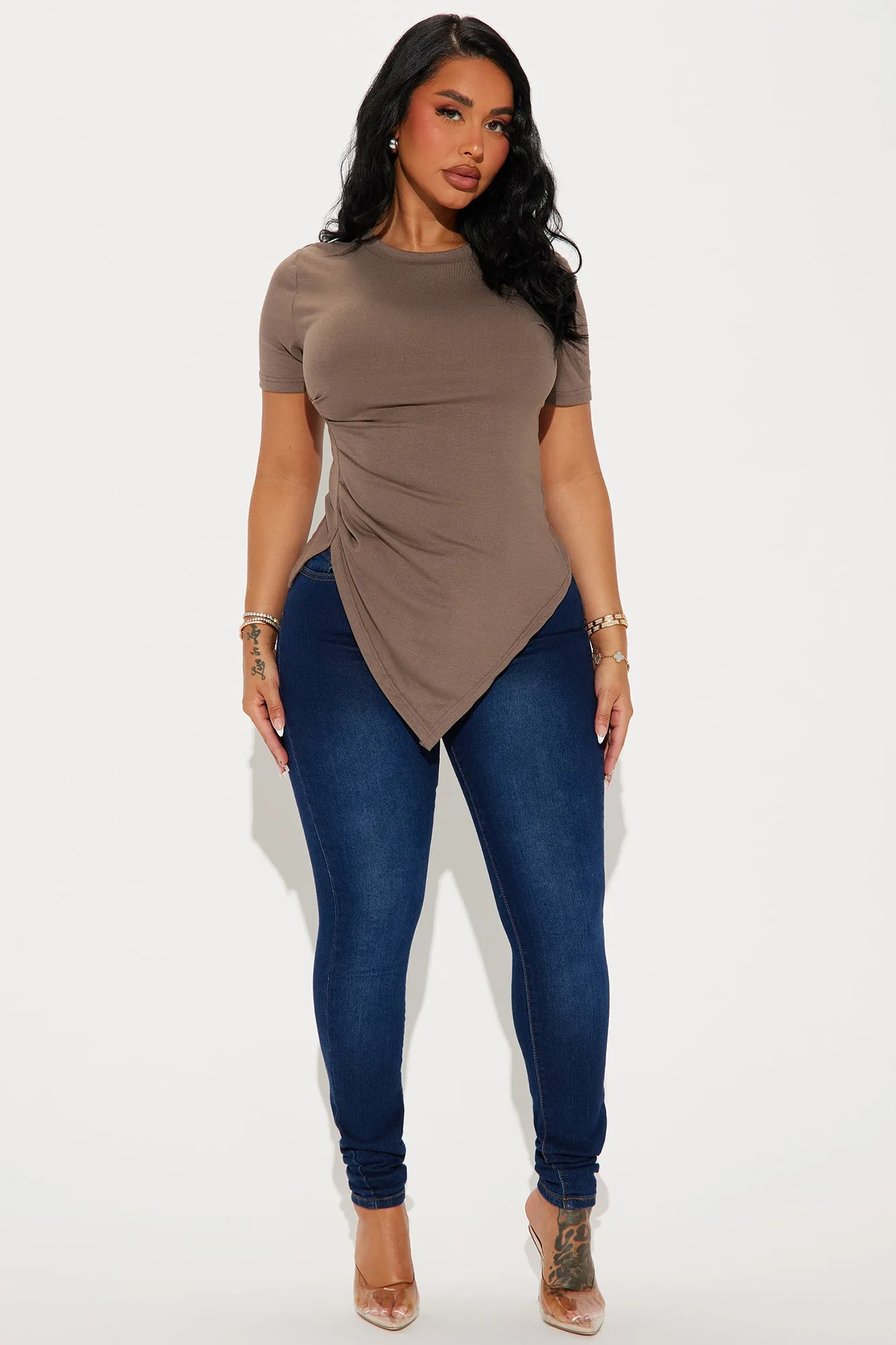 Take Control Asymmetrical Top - Mocha sold by Fashion Nova product image thumbnail 2