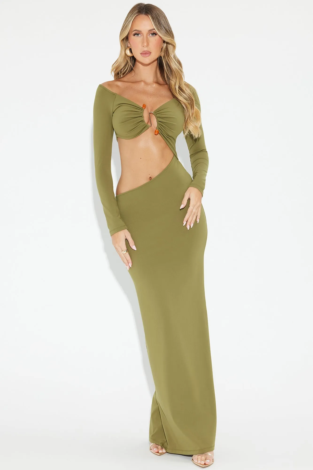Worship Me Maxi Dress - Olive sold by Fashion Nova product image thumbnail 5