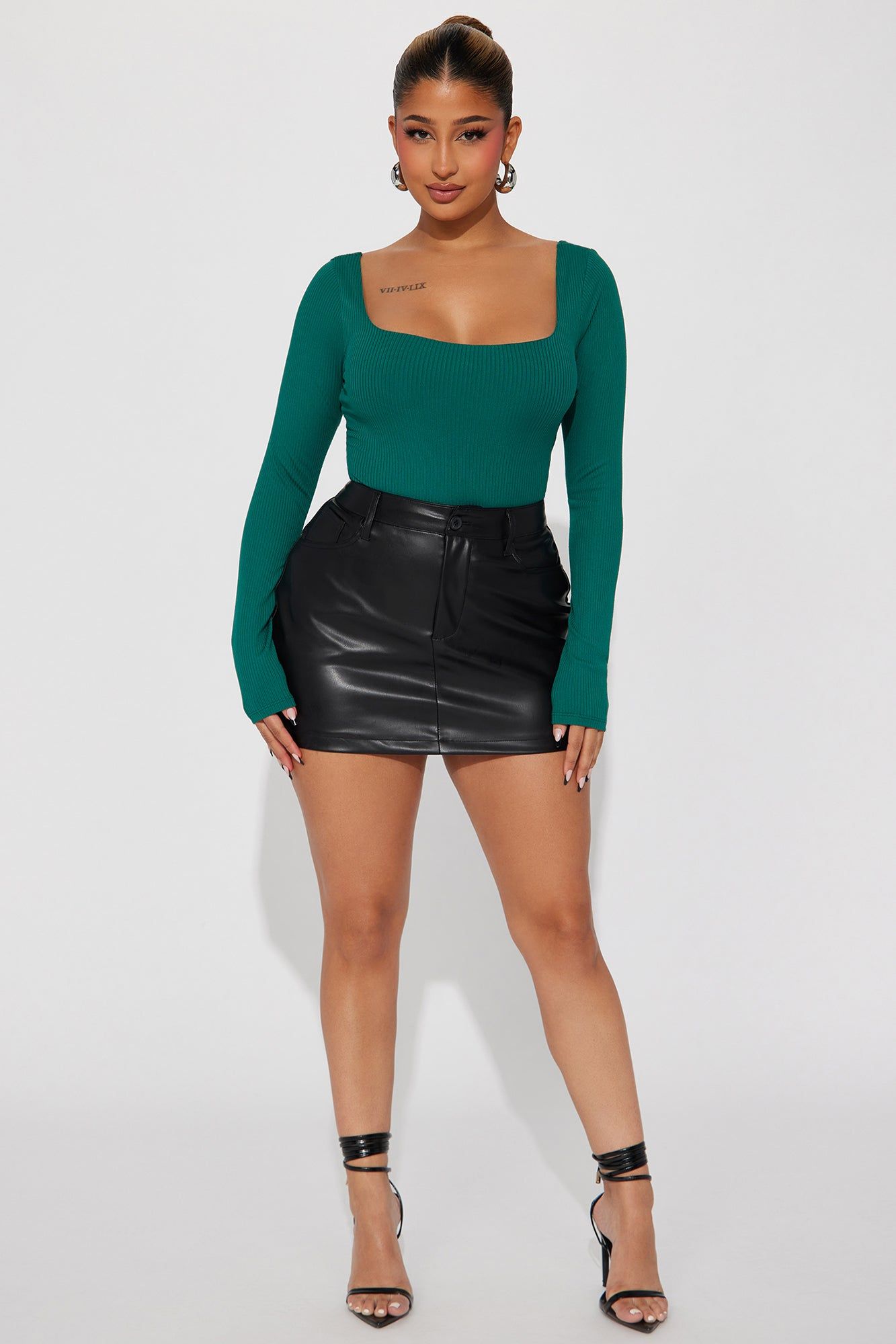 Irina Double Lined Bodysuit - Hunter sold by Fashion Nova product image thumbnail 2