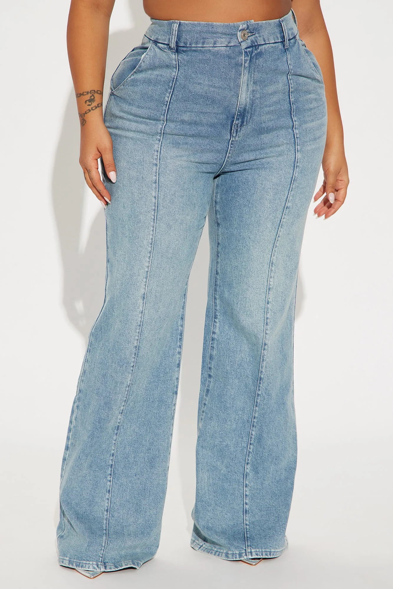 High Value Wide Leg Trouser Jeans - Light Wash sold by Fashion Nova product image thumbnail 5