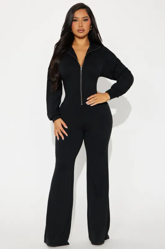 Running Errands Jumpsuit - Black sold by Fashion Nova