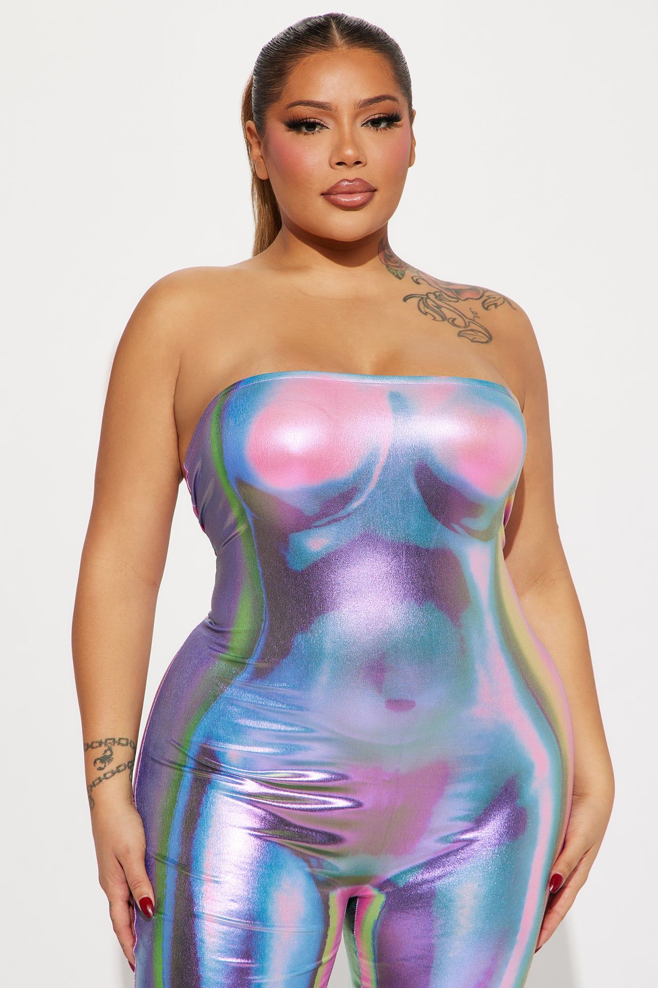Body On Me Jumpsuit - Purple/combo sold by Fashion Nova product image thumbnail 5