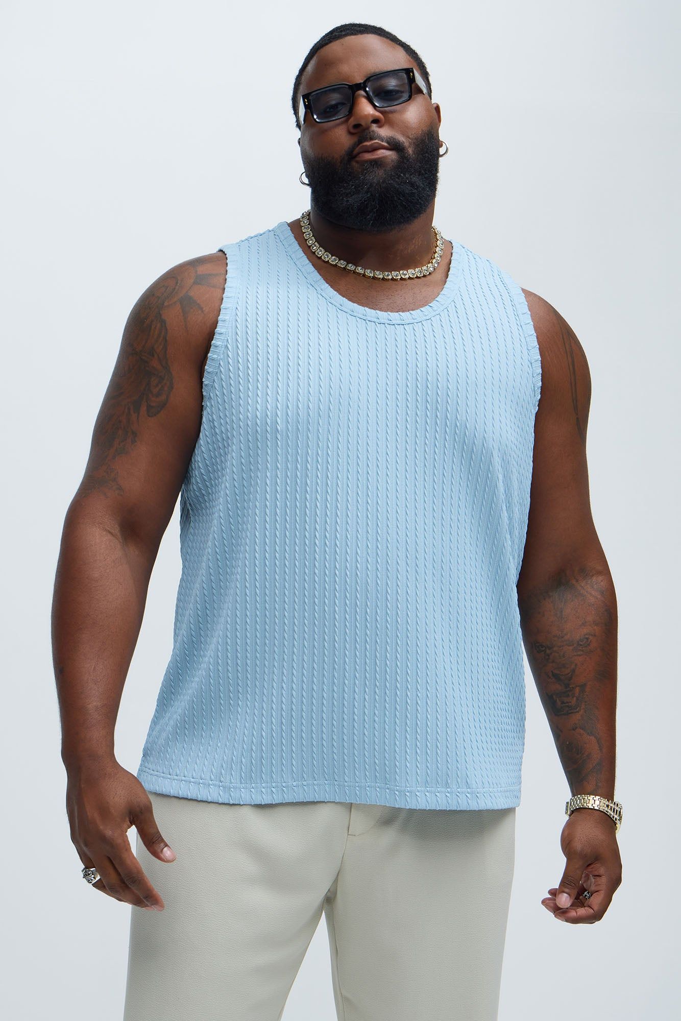 Rope Textured Tank - Light Blue sold by Fashion Nova product image thumbnail 5