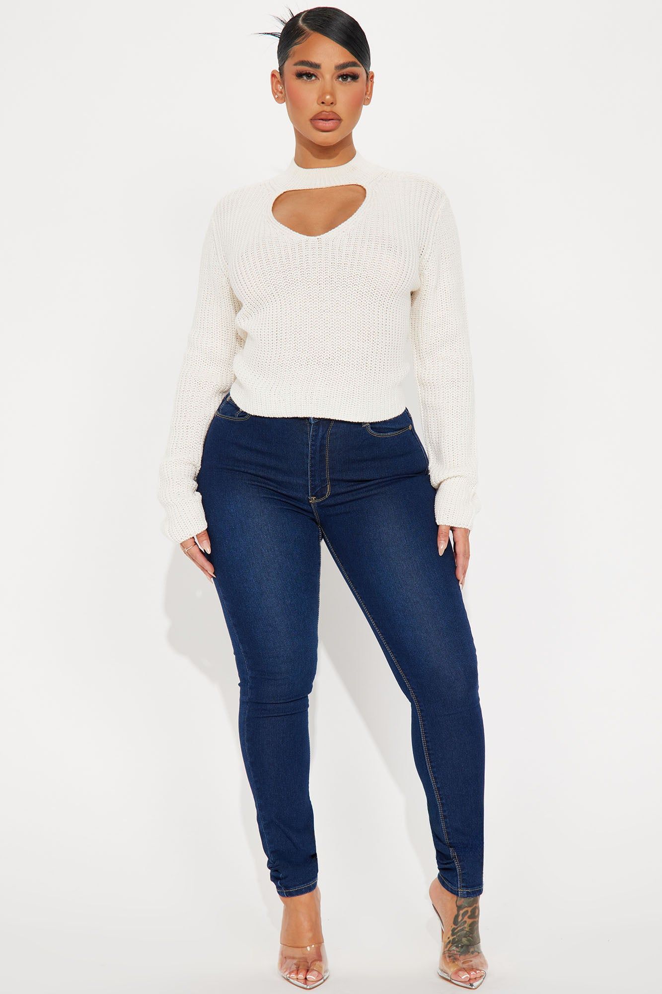 Nebula Cut Out Sweater - Off White sold by Fashion Nova product image thumbnail 2