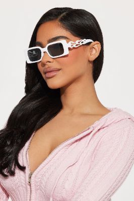 She's On Fire Sunglasses - White sold by Fashion Nova