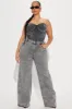 Make It Worthwhile Wide Leg Jeans - Grey sold by Fashion Nova