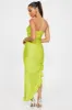 Cia Strapless Maxi Dress - Chartreuse sold by Fashion Nova