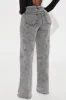 Make It Worthwhile Wide Leg Jeans - Grey sold by Fashion Nova