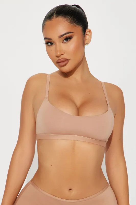 Light As A Feather Microfiber Scoop Bralette - Nude sold by Fashion Nova