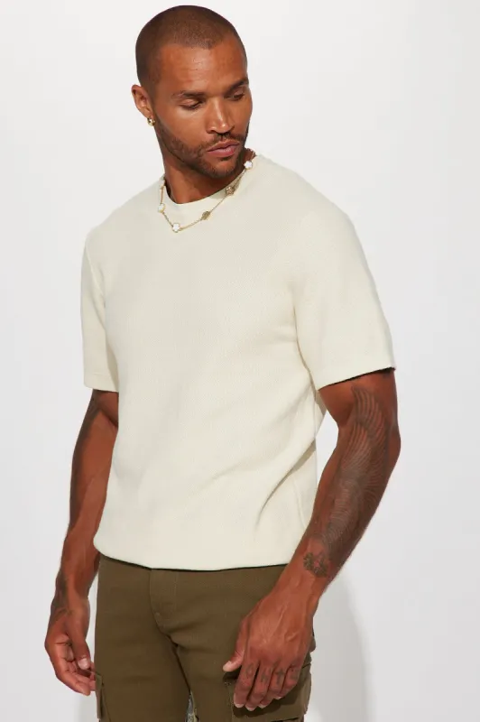 Classic Sweater Tee - Off White sold by Fashion Nova