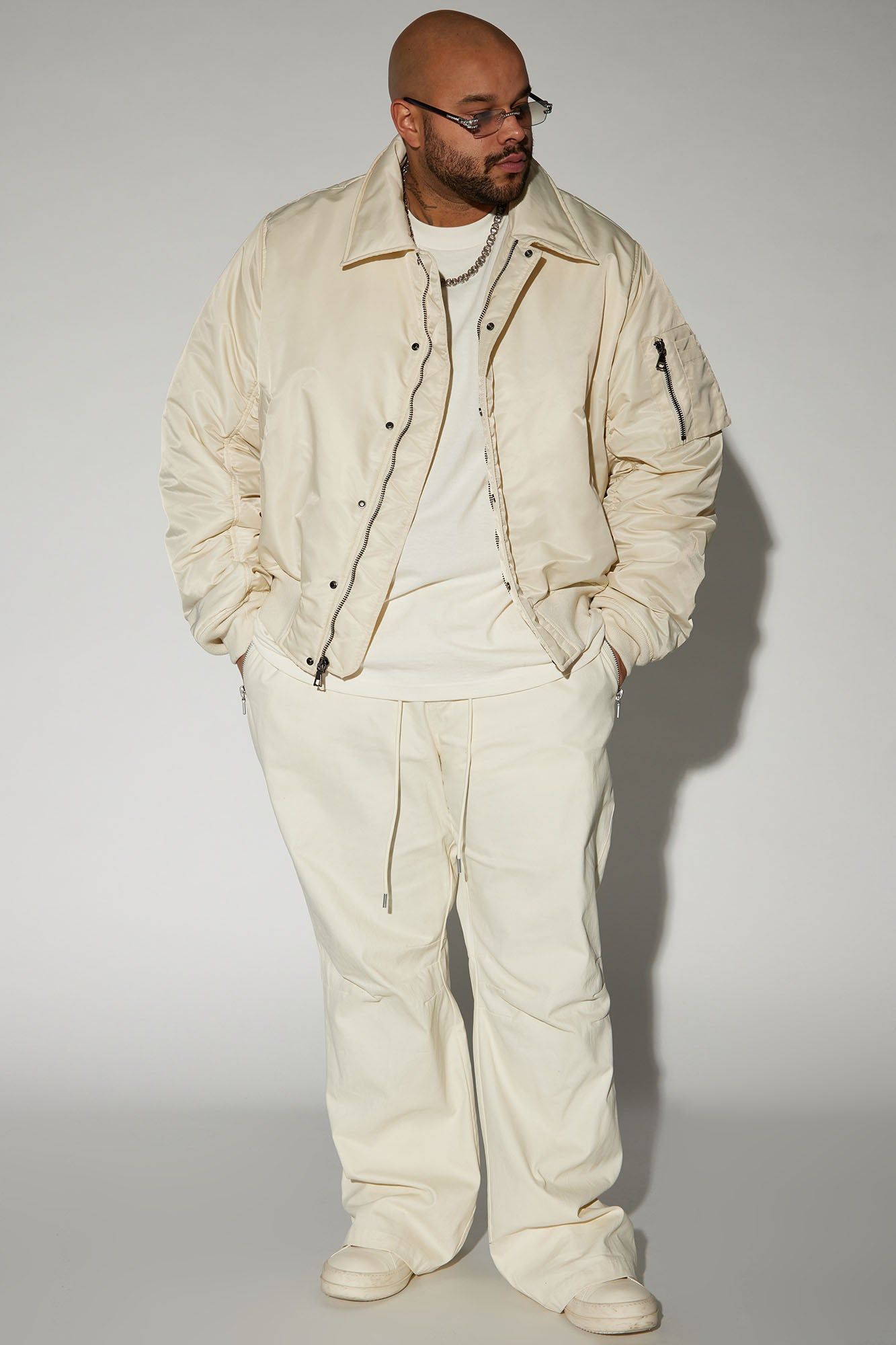 Sweet Spot Collar Bomber Jacket - Off White sold by Fashion Nova product image thumbnail 5