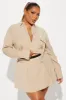 Fiona Skort Set - Taupe sold by Fashion Nova