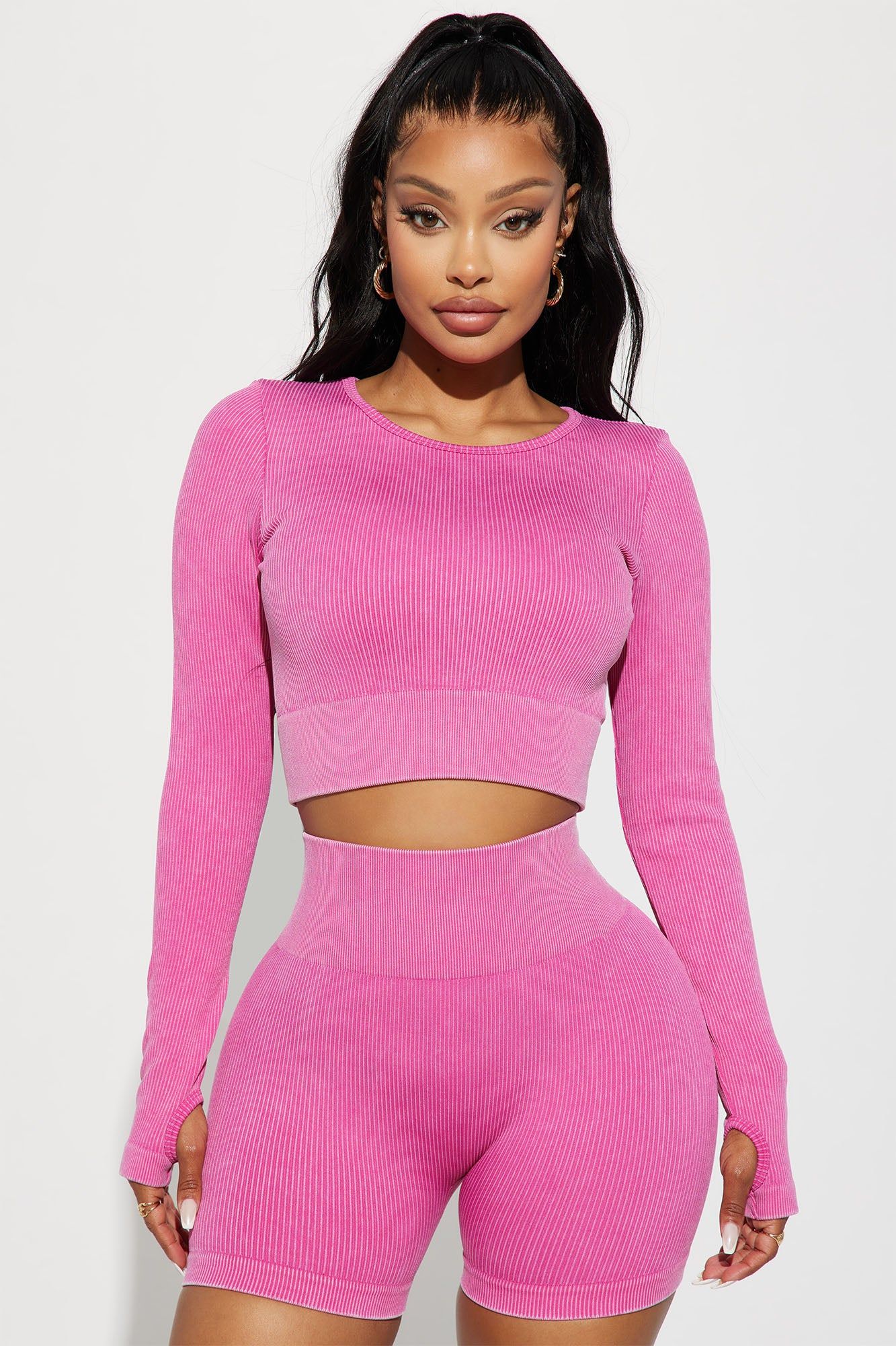 Sonia Washed Active Top - Pink sold by Fashion Nova