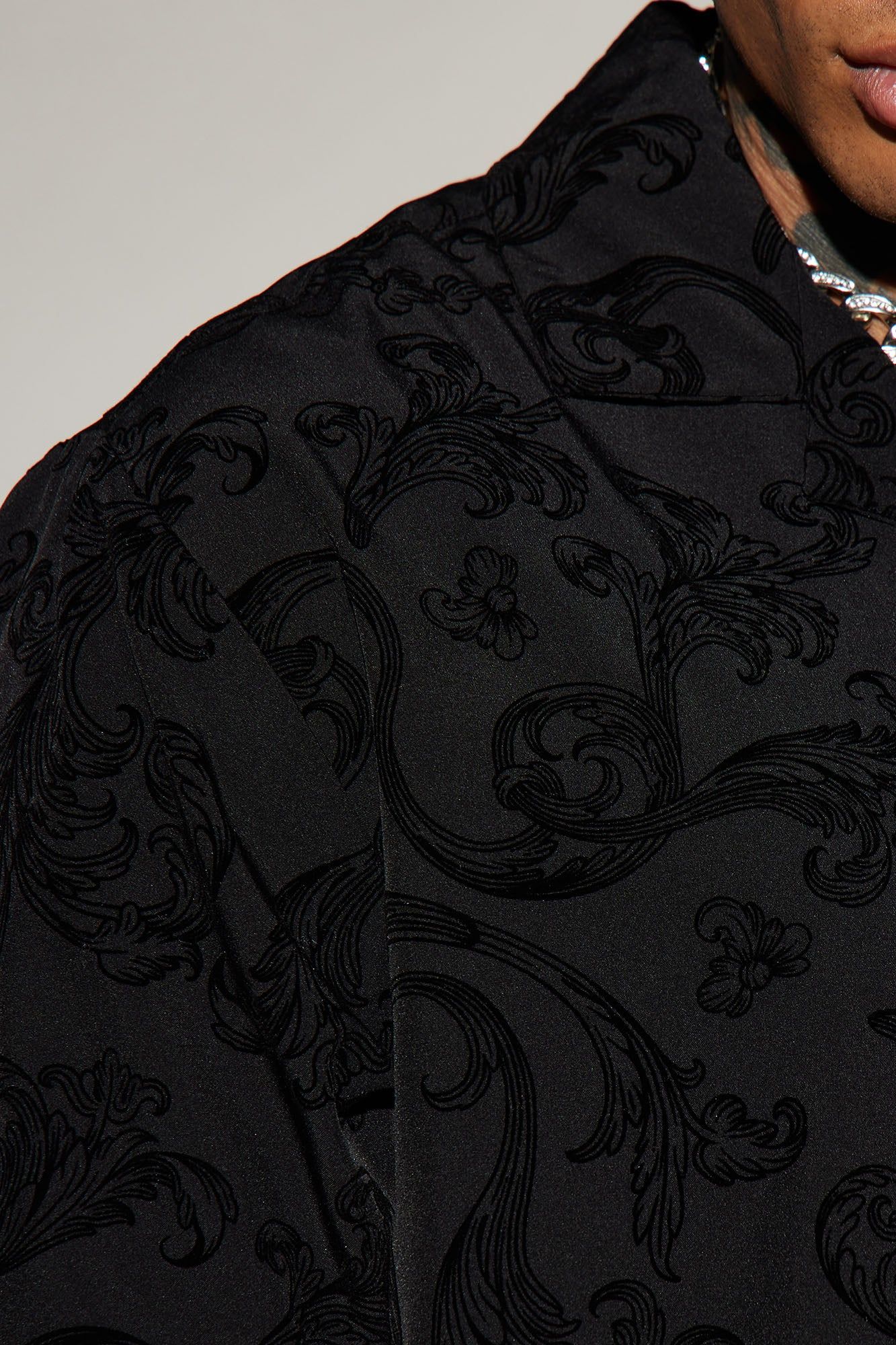 Fancy Filigree Button Up Shirt - Black sold by Fashion Nova product image thumbnail 3