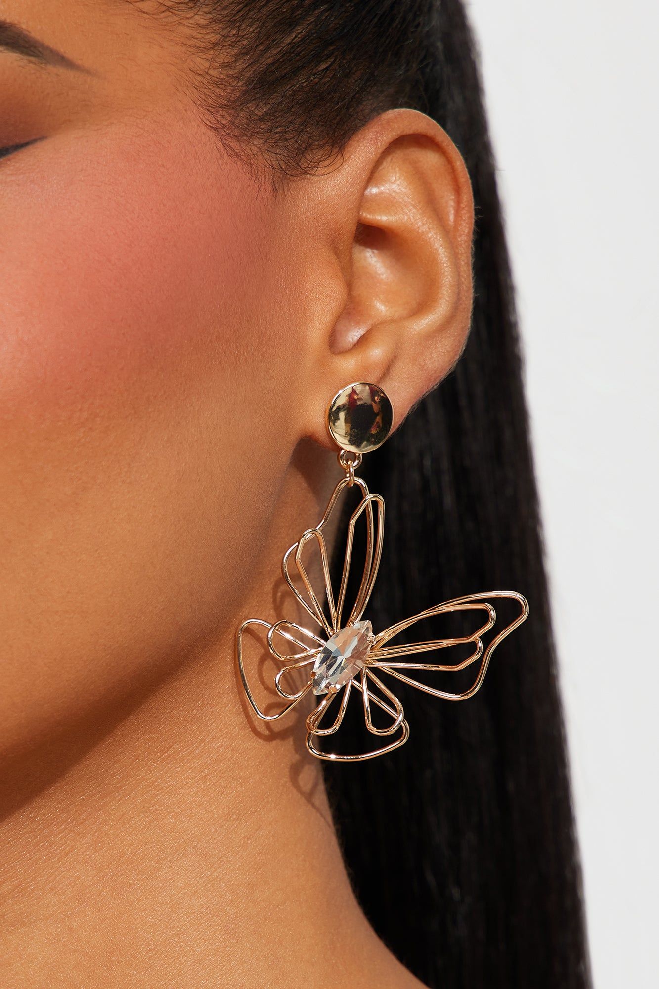 Moves With Grace Butterfly Earrings - Gold sold by Fashion Nova