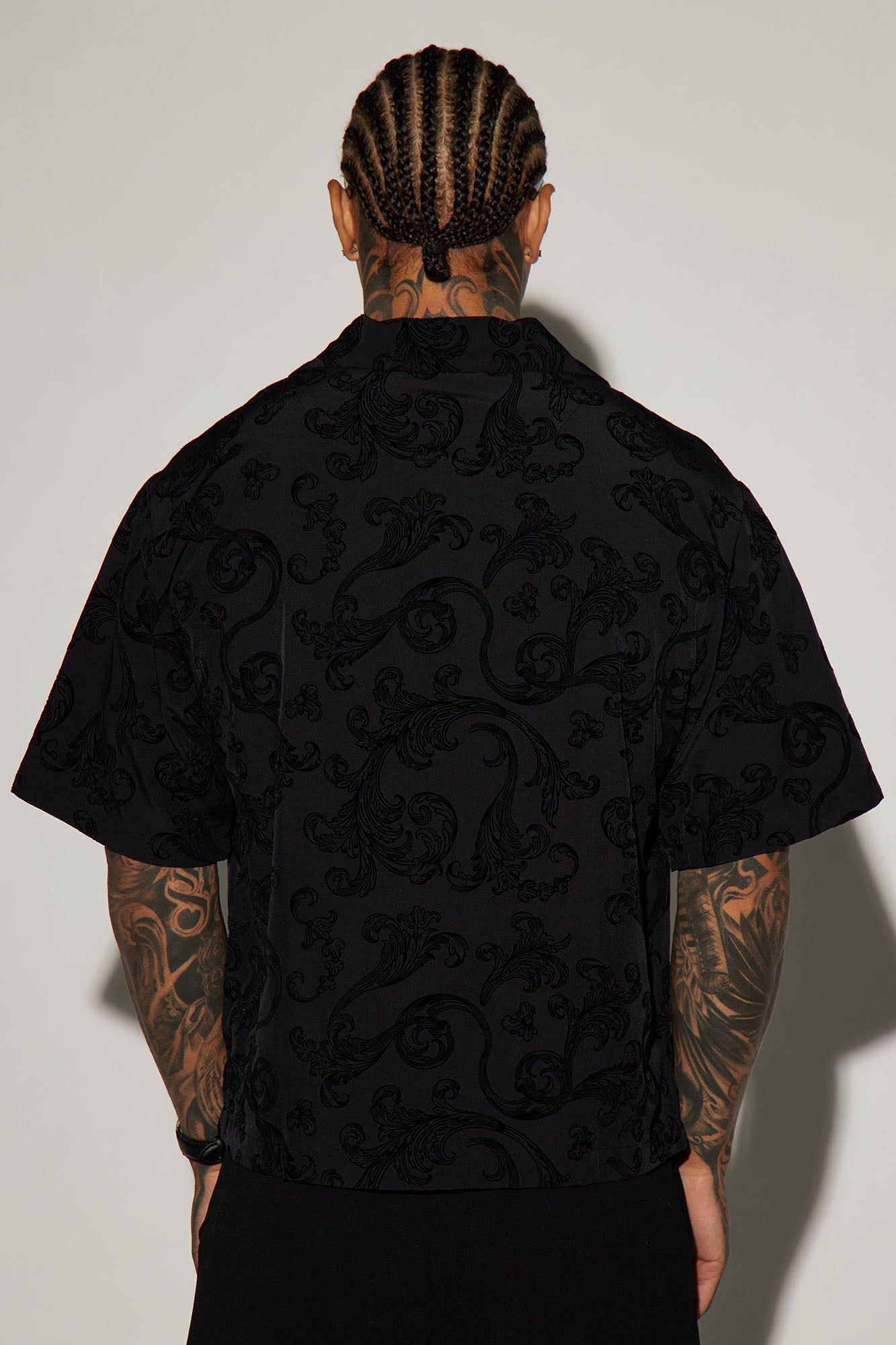 Fancy Filigree Button Up Shirt - Black sold by Fashion Nova product image thumbnail 4