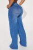 Night Drives Stretch Straight Leg Jeans - Medium Wash sold by Fashion Nova