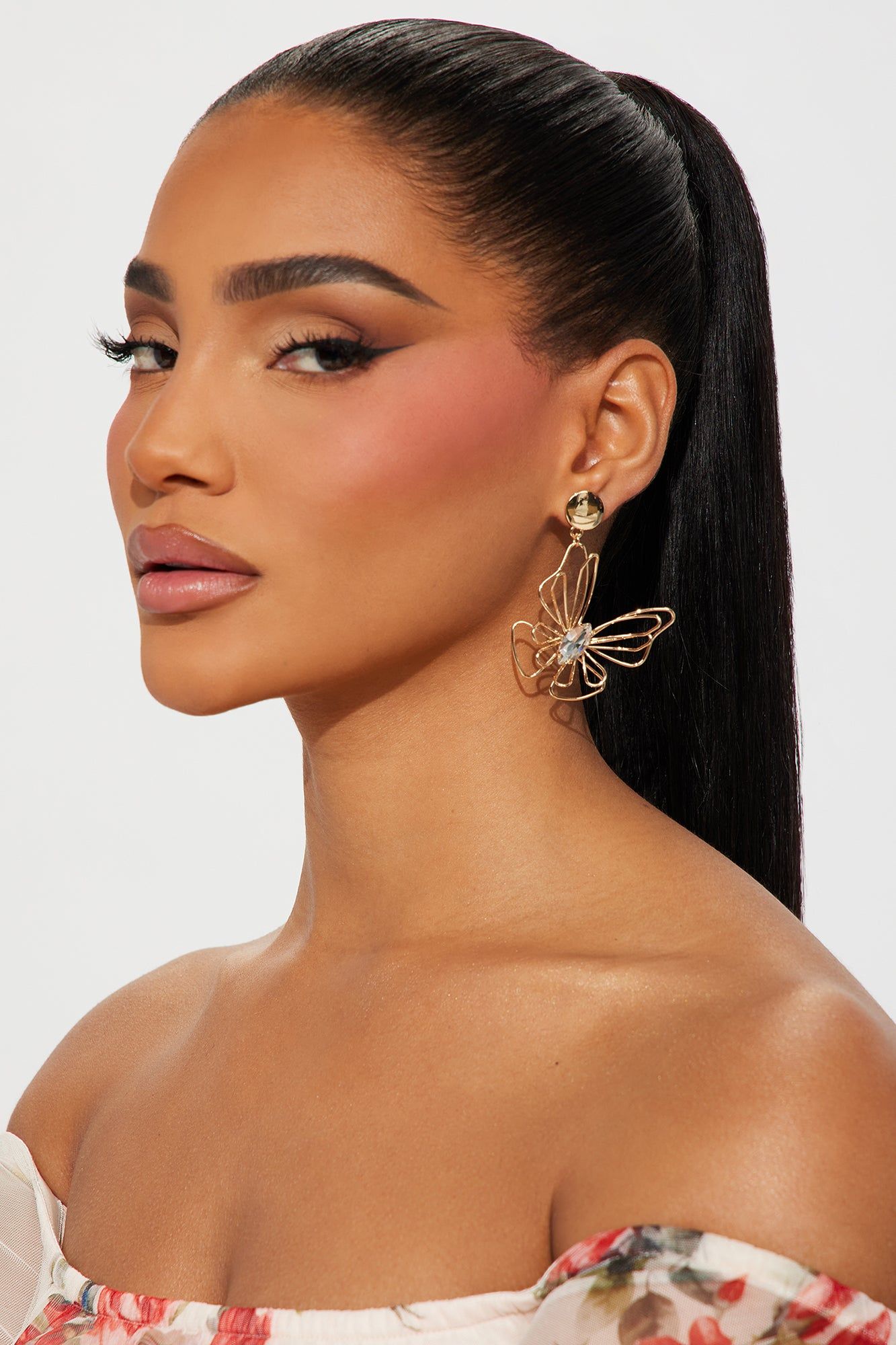 Moves With Grace Butterfly Earrings - Gold sold by Fashion Nova product image thumbnail 2