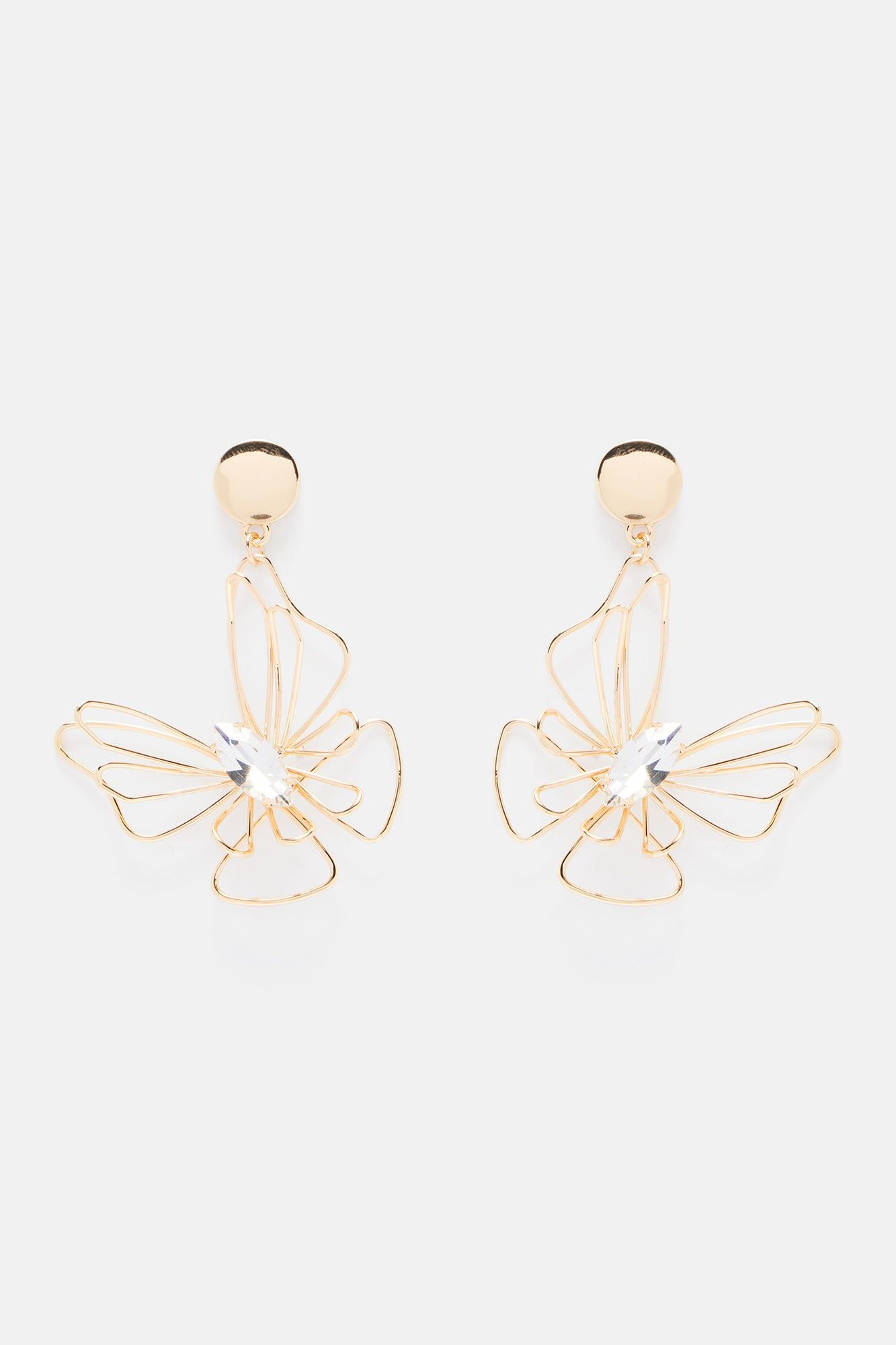 Moves With Grace Butterfly Earrings - Gold sold by Fashion Nova product image thumbnail 3