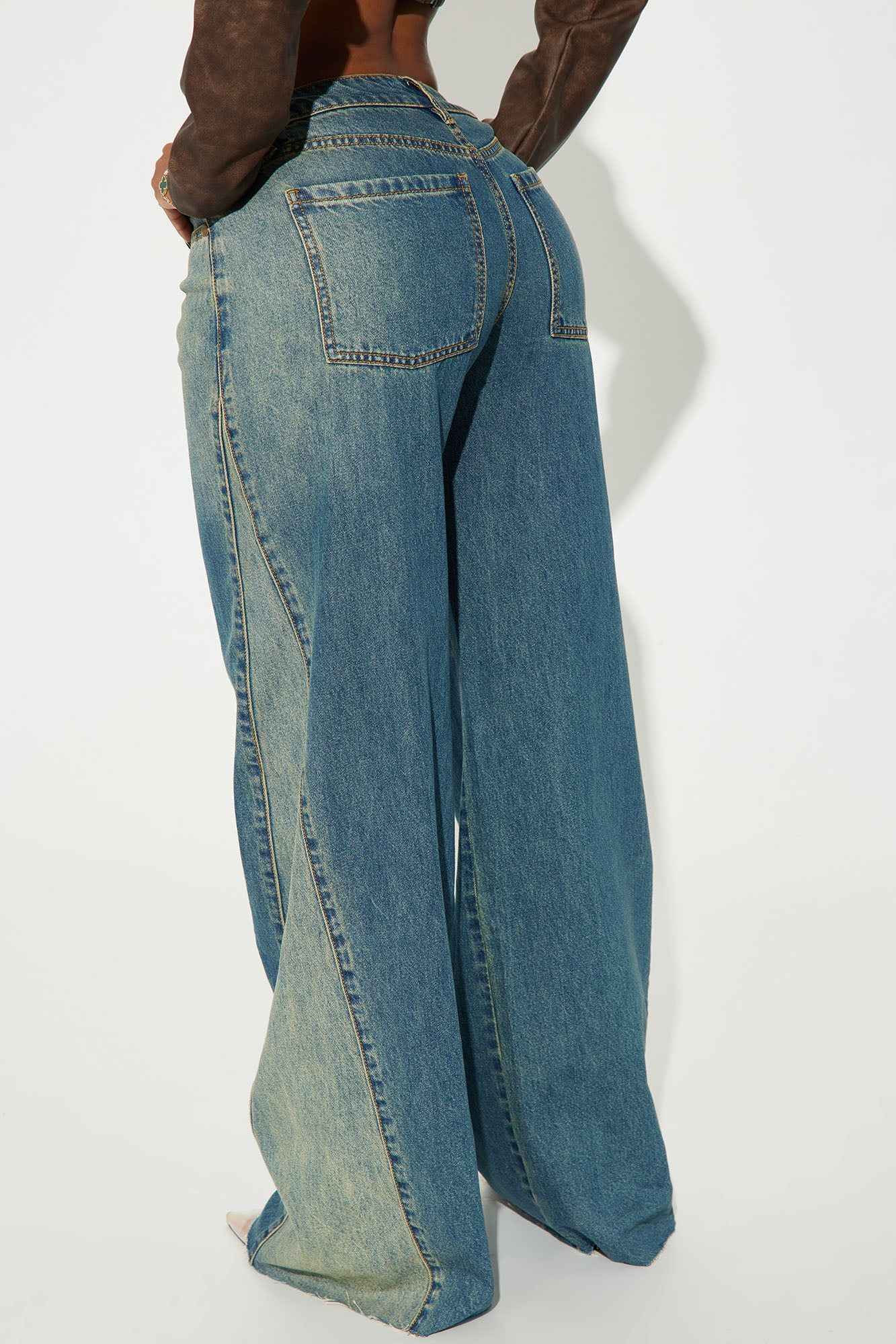Thalia Tinted Baggy Jeans - Medium Wash sold by Fashion Nova product image thumbnail 3