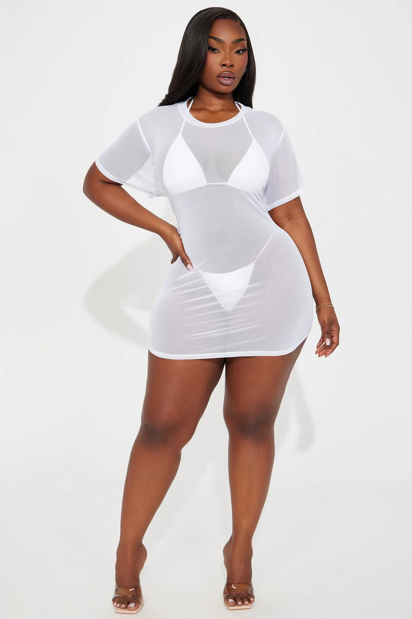 Hotter Than The Summer Heat Cover Up - White sold by Fashion Nova product image thumbnail 5