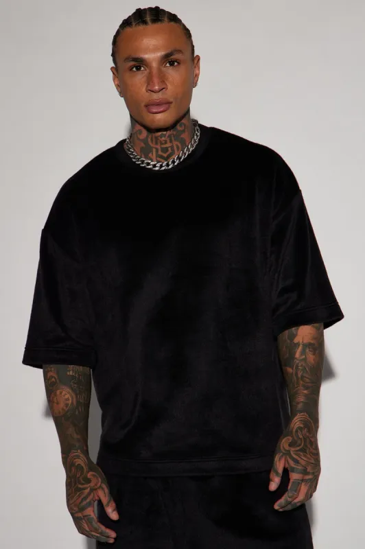 Feel The Mood Oversize Tee - Black sold by Fashion Nova