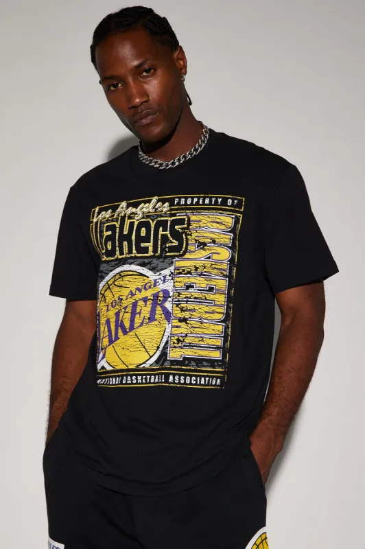 Lakers Pick And Roll Short Sleeve Tee - Black sold by Fashion Nova