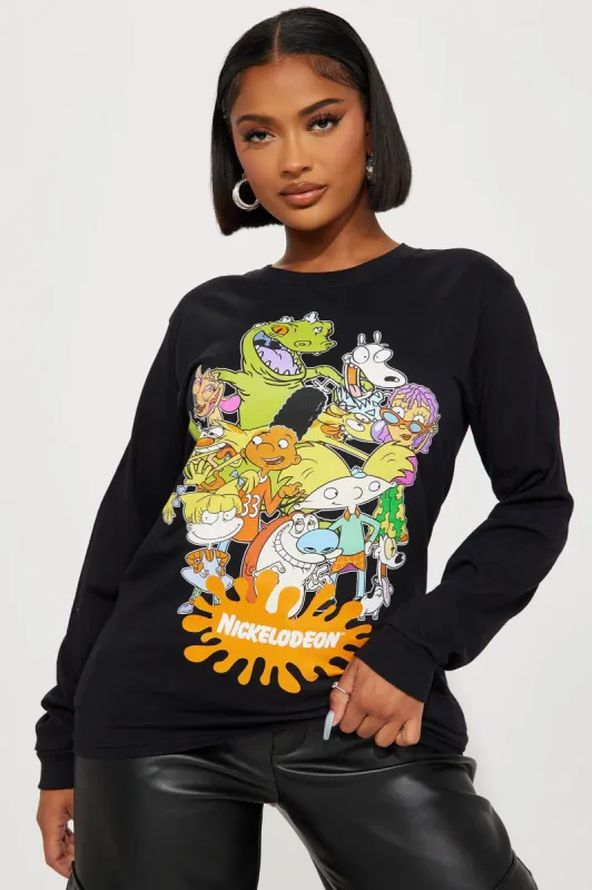 My Childhood Long Sleeve Tee - Black sold by Fashion Nova