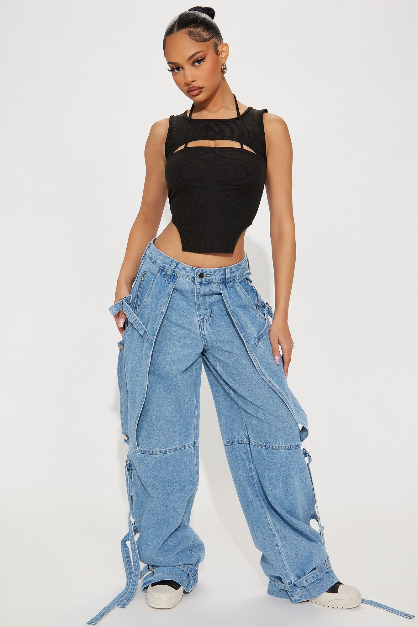 Aubrey Cut Out Ribbed Top - Black sold by Fashion Nova product image thumbnail 2