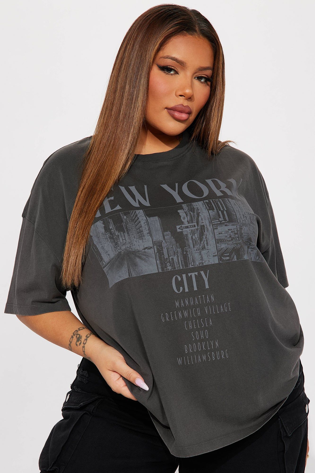 New York City Washed Tshirt - Charcoal sold by Fashion Nova product image thumbnail 4