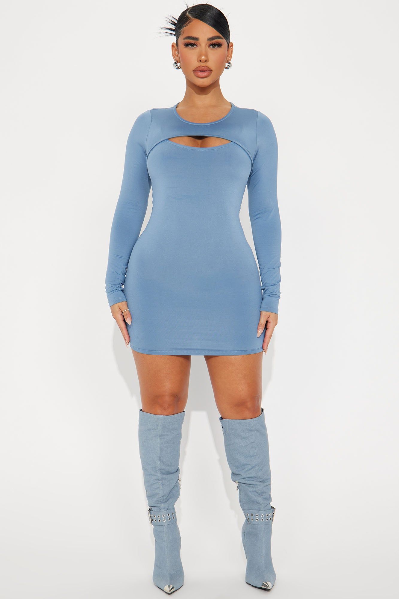 Zoey 2 Piece Dress Set - Blue sold by Fashion Nova product image thumbnail 2