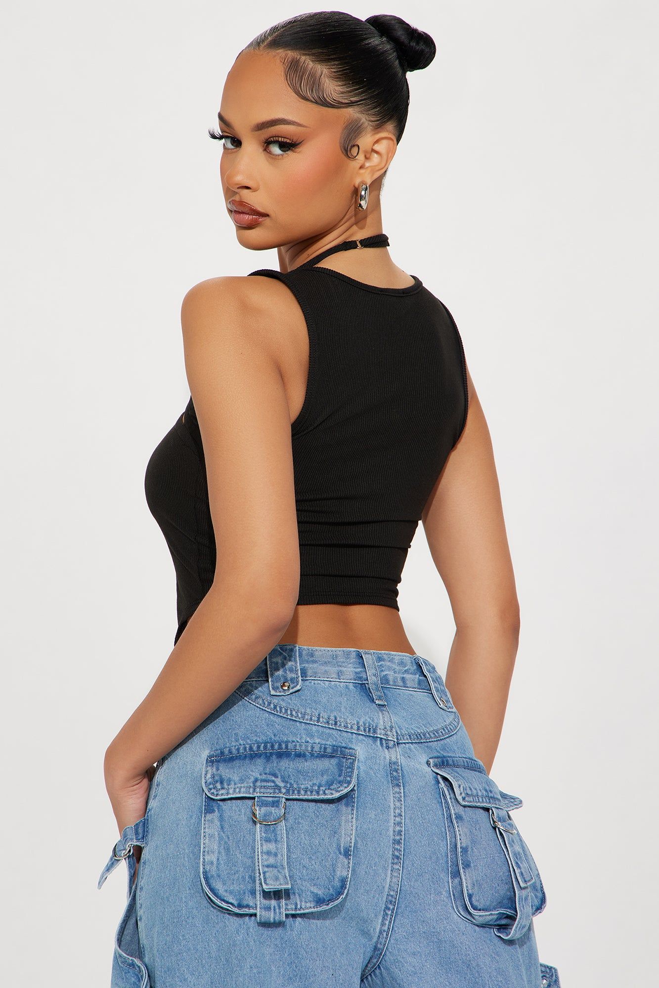 Aubrey Cut Out Ribbed Top - Black sold by Fashion Nova product image thumbnail 3