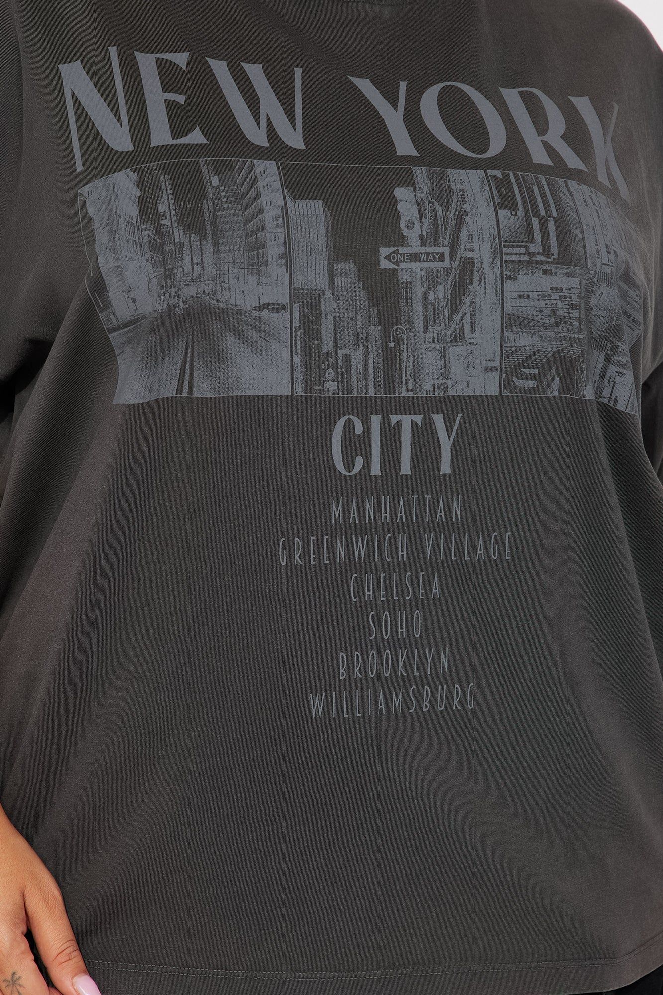 New York City Washed Tshirt - Charcoal sold by Fashion Nova product image thumbnail 6