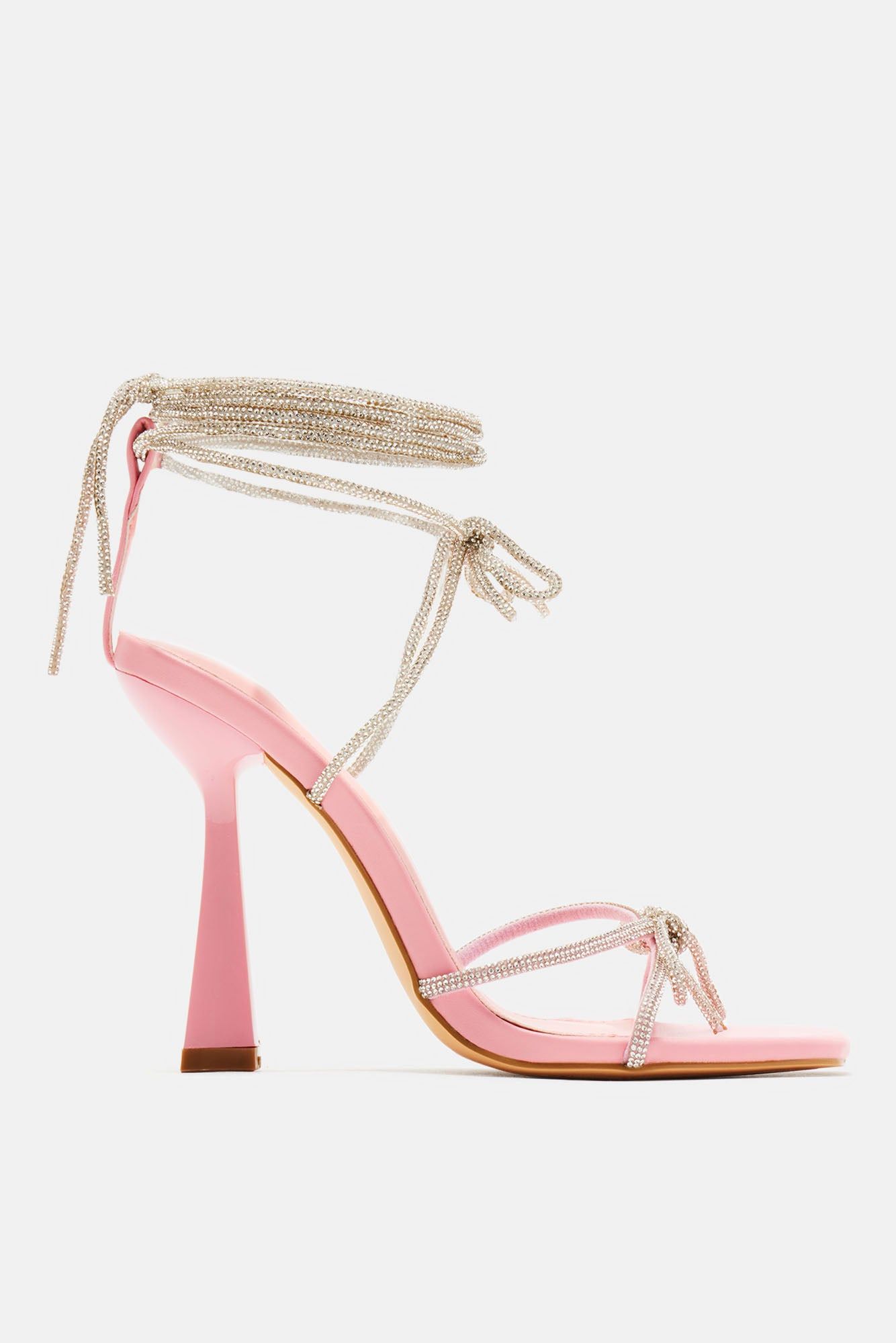 Flirty Girly Wrap Up Heels - Pink sold by Fashion Nova product image thumbnail 5
